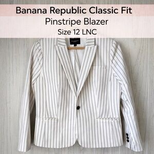 Banana Republic Classic Fit Pinstripe Blazer Size 12